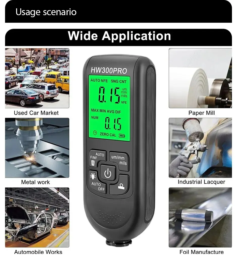 HW-300PRO Penguji Ketebalan La - Paint Thickness Gauge ulasan dan harga
